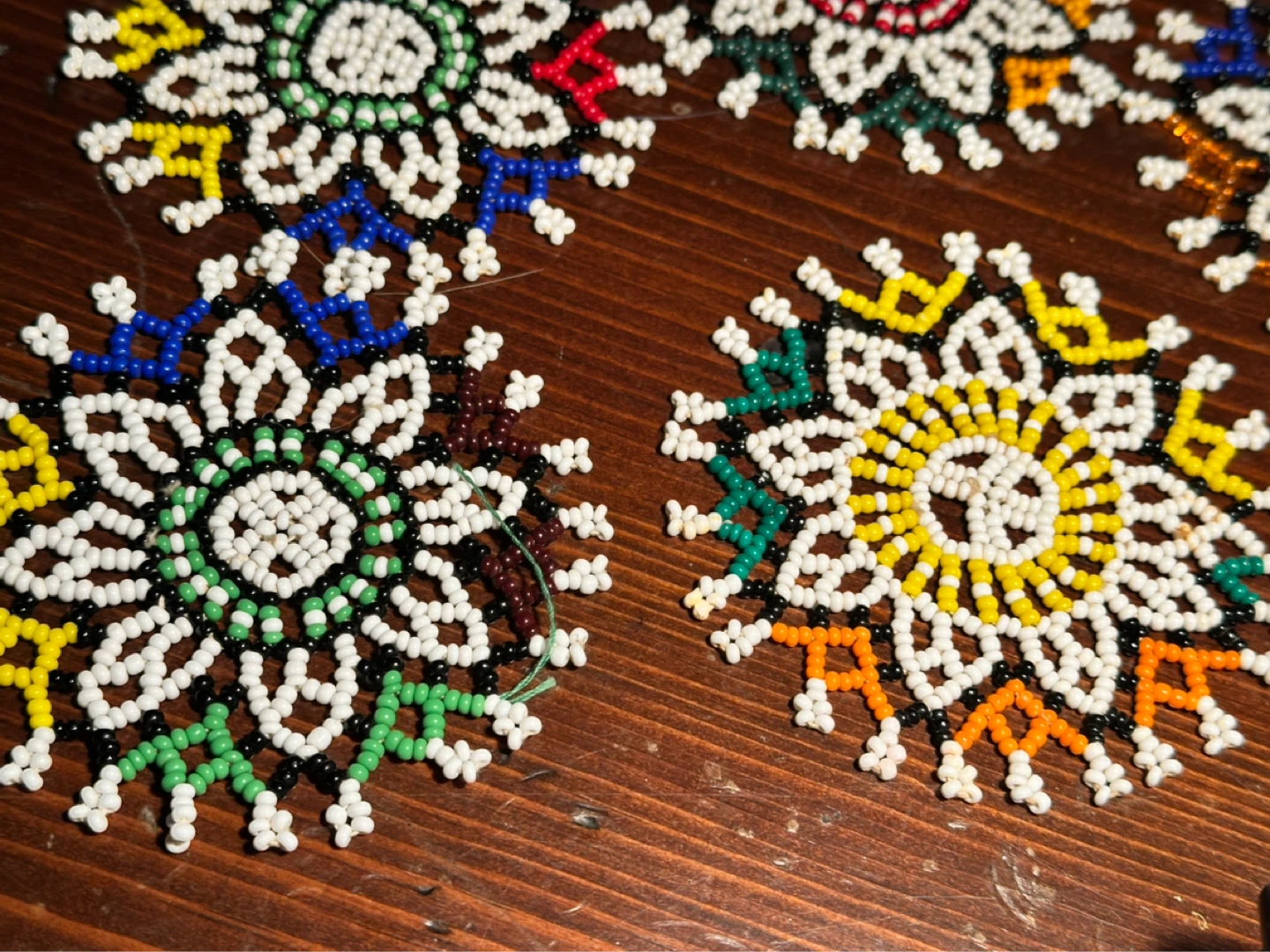 First Nations beaded coasters - photo 3