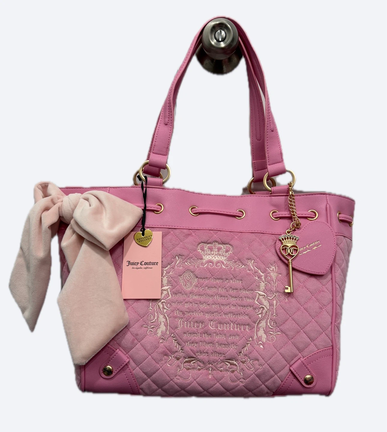 Juicy Couture Pink Daydreamer Bag with Key Charm