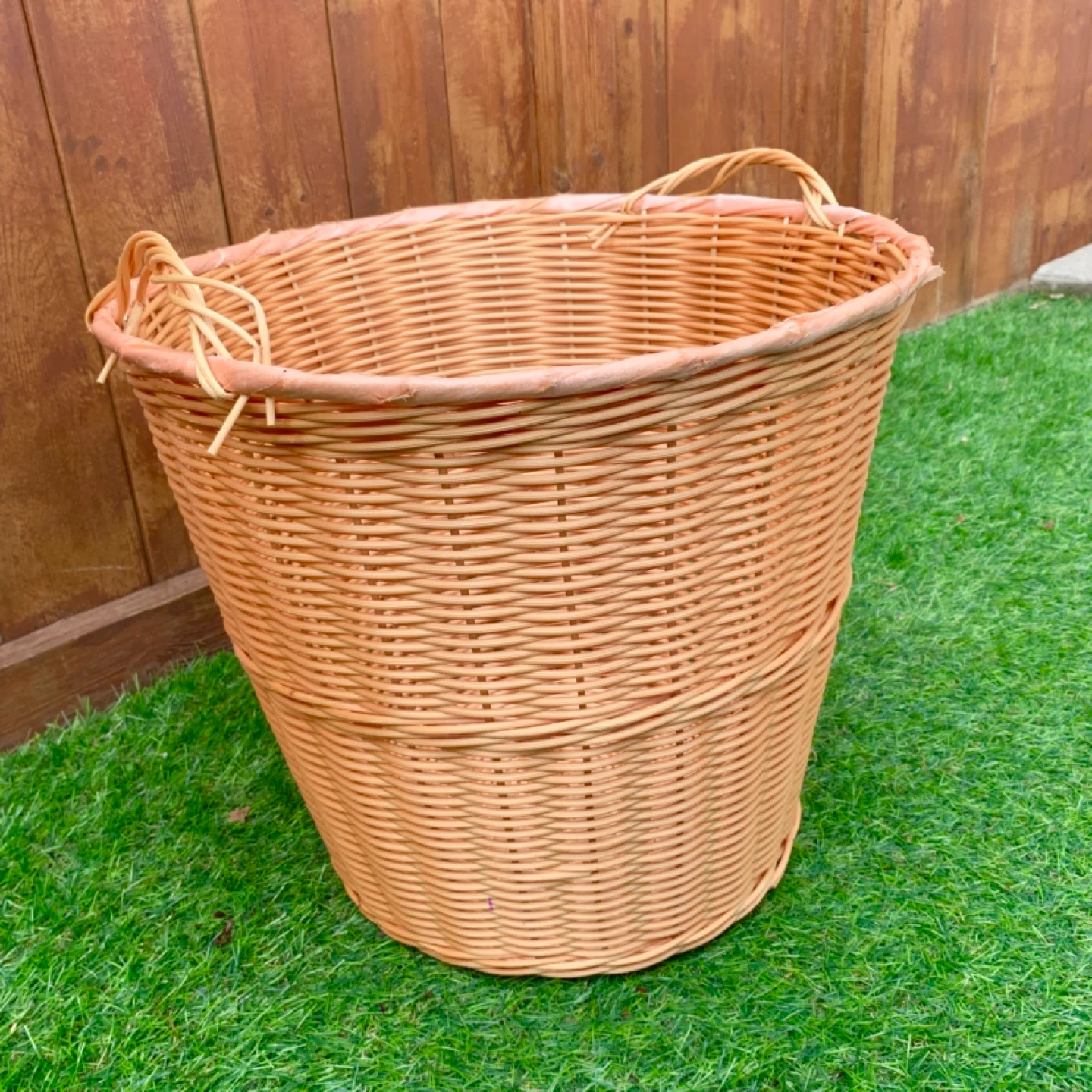 Wicker Laundry Basket Storage Basket With Handles Woven Bin - photo 4