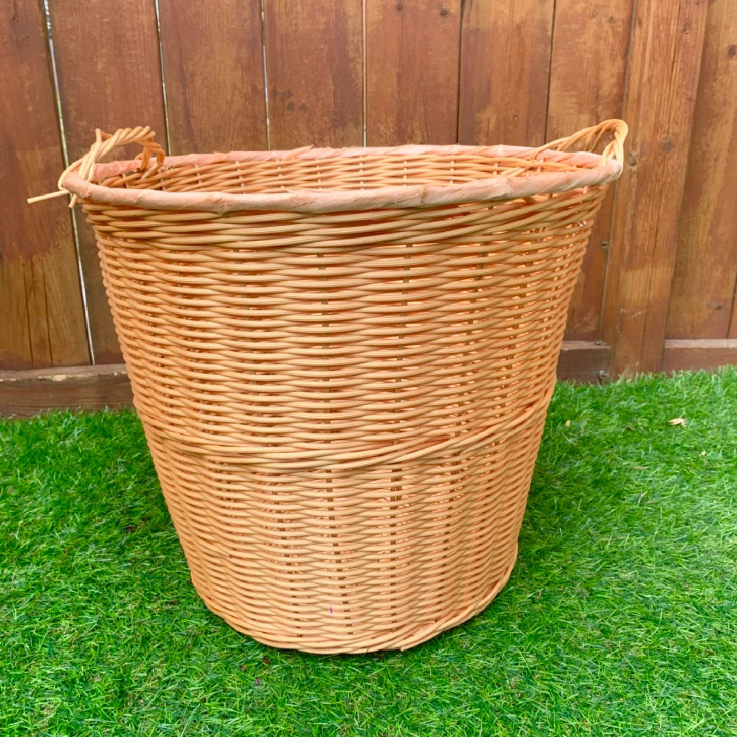 Wicker Laundry Basket Storage Basket With Handles Woven Bin - photo 3