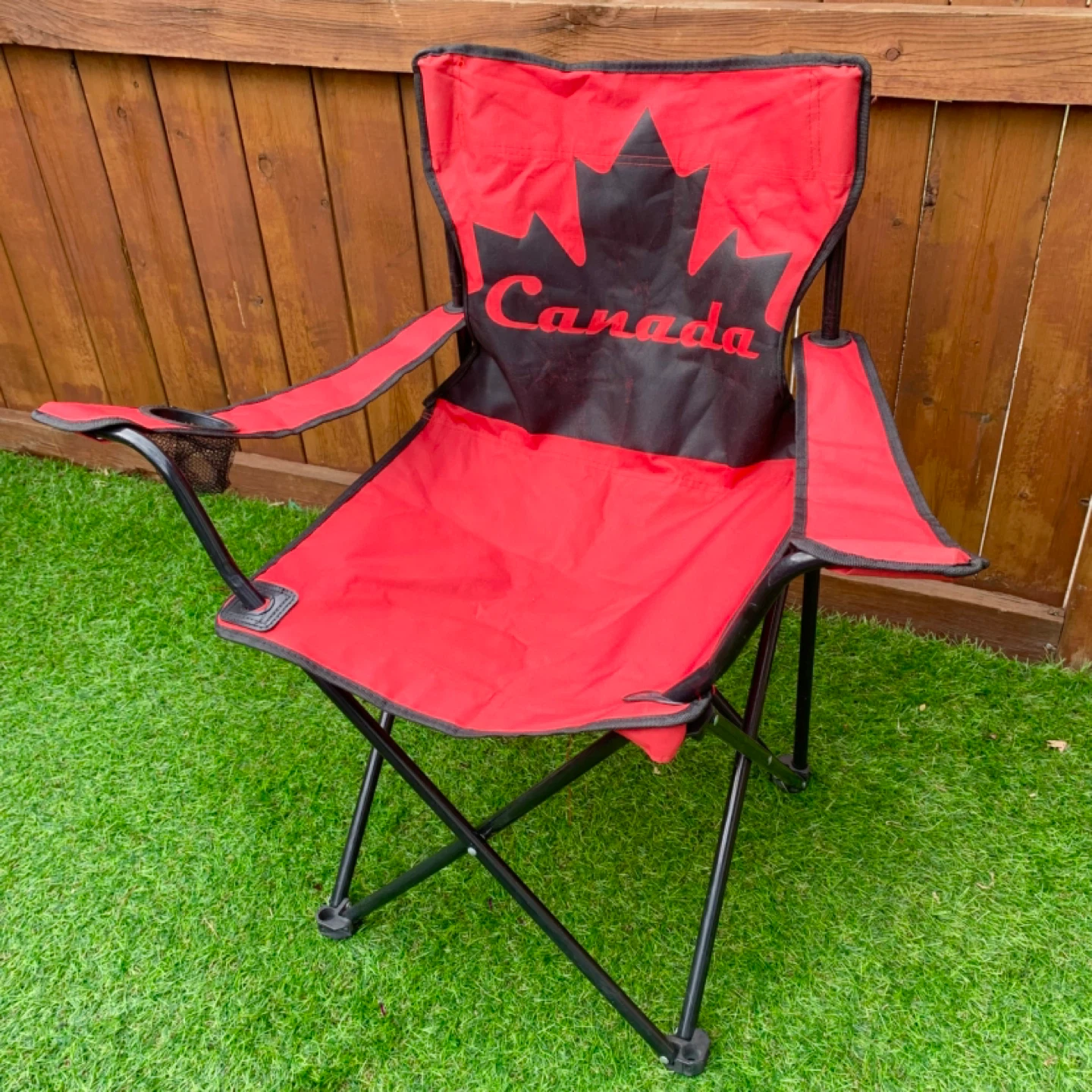 Camping Chair Folding Chair Canada Maple Leaf Cup Holder