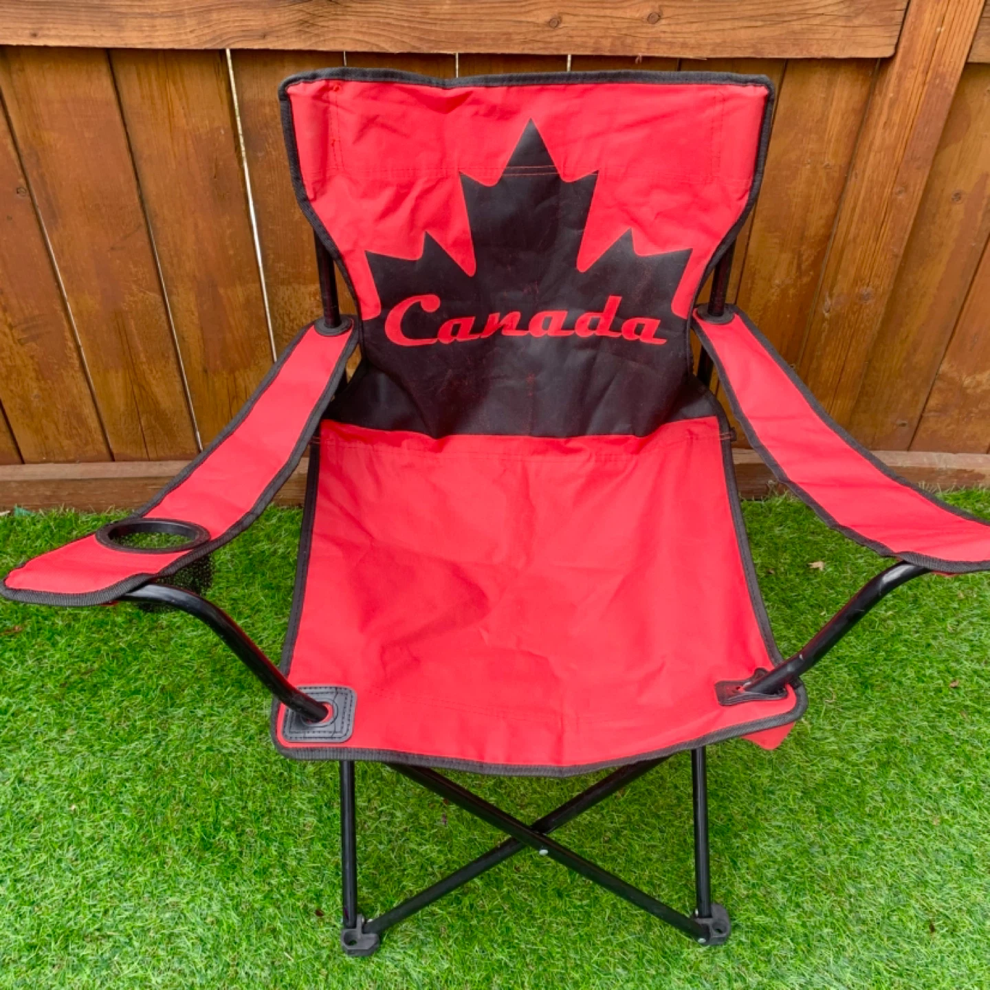 Camping Chair Folding Chair Canada Maple Leaf Cup Holder - photo 2
