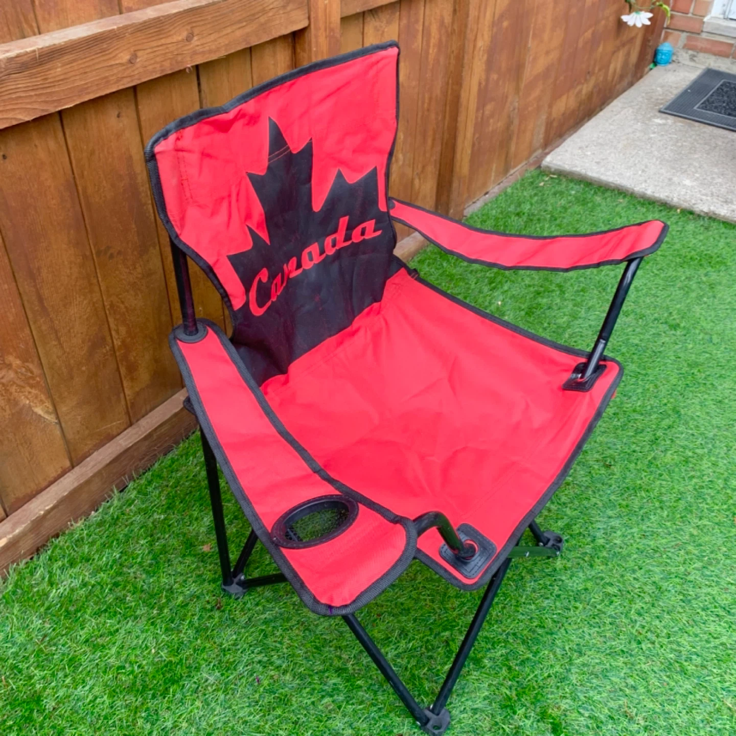 Camping Chair Folding Chair Canada Maple Leaf Cup Holder - photo 3