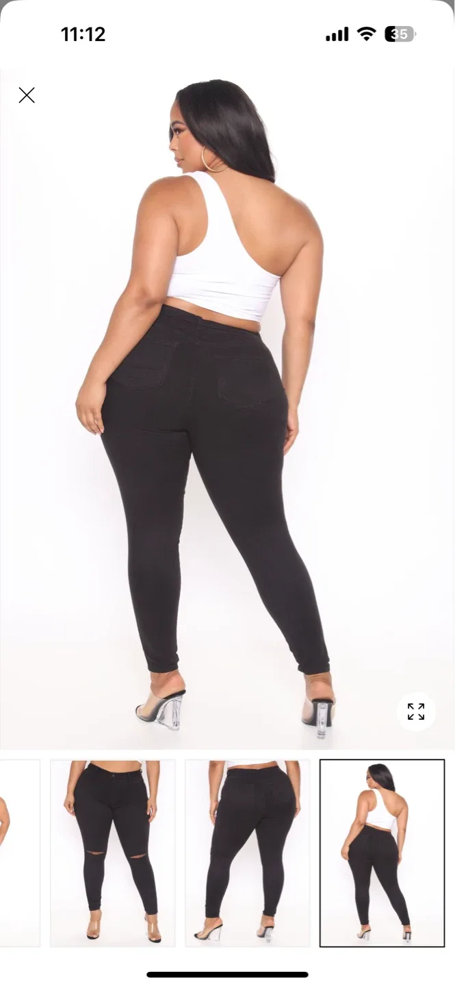 1X BNWT Ripped Knee Skinny Jeggings - photo 3