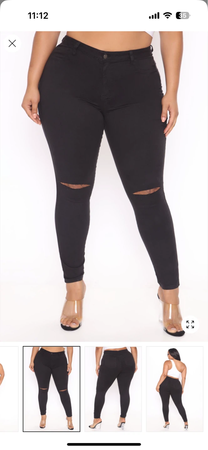 1X BNWT Ripped Knee Skinny Jeggings - photo 2