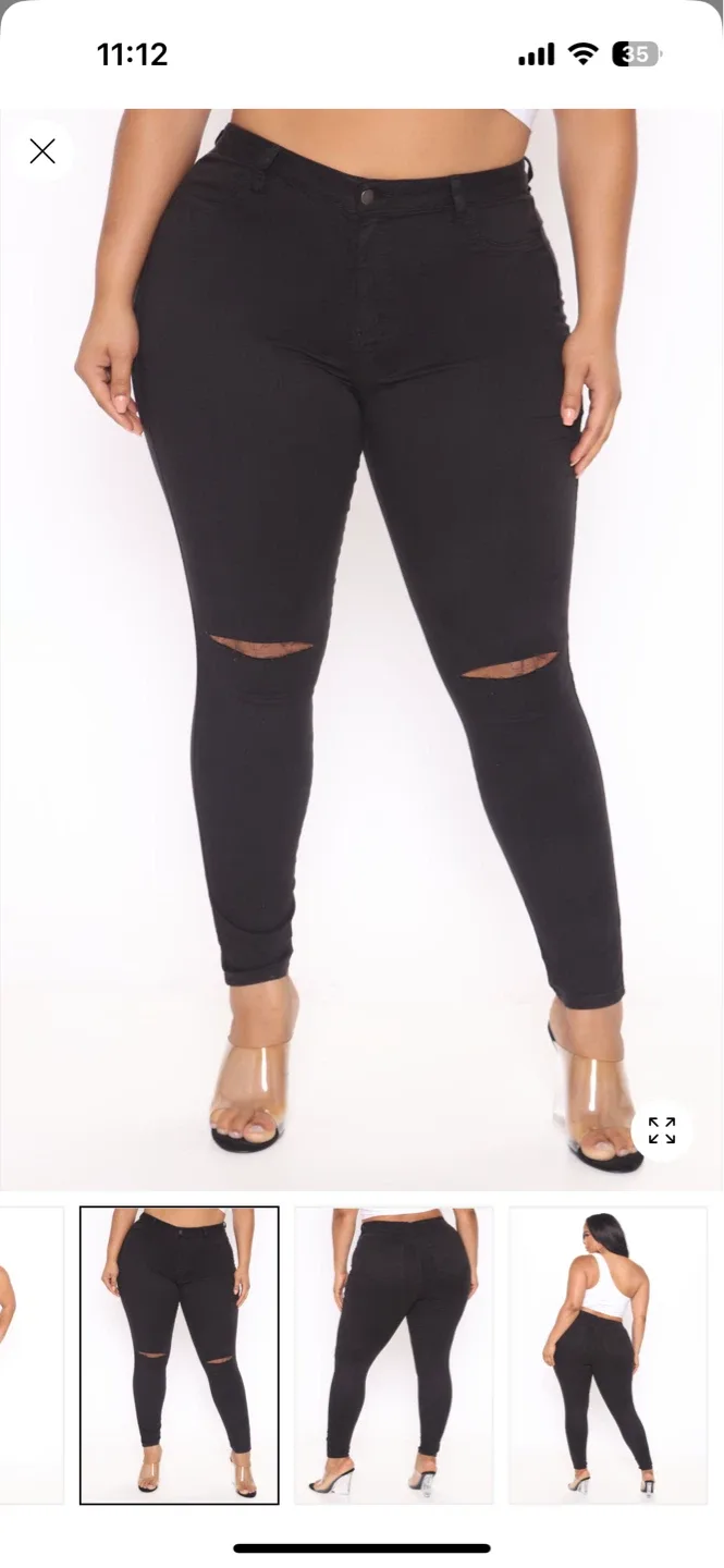 1X BNWT Ripped Knee Skinny Jeggings - photo 2