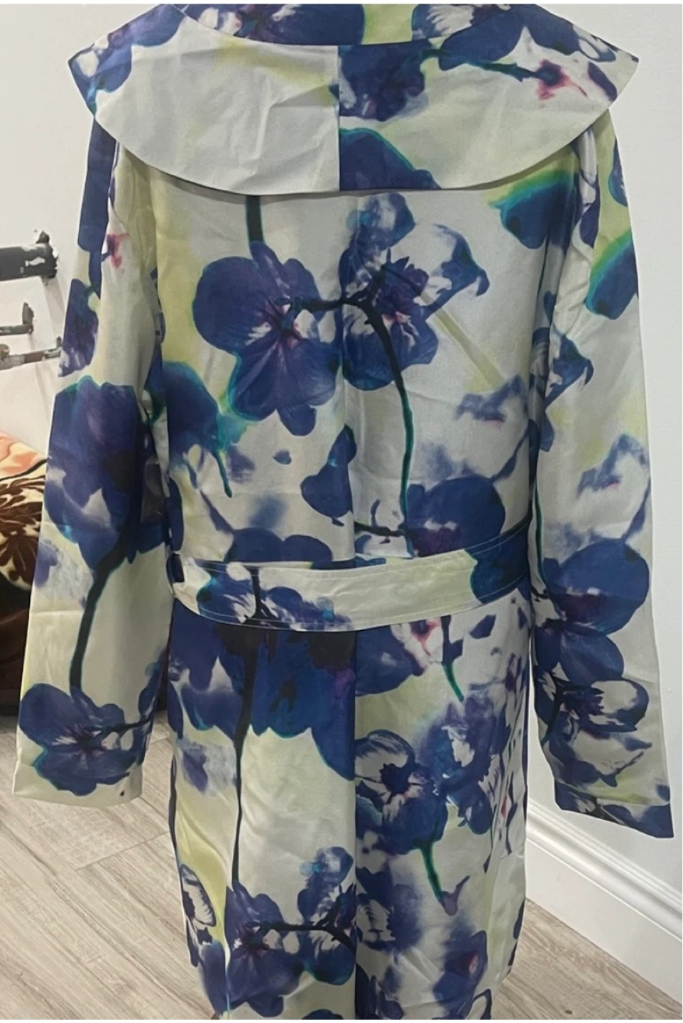 NWT Samuel Dong Floral Print Belted Coat - photo 4