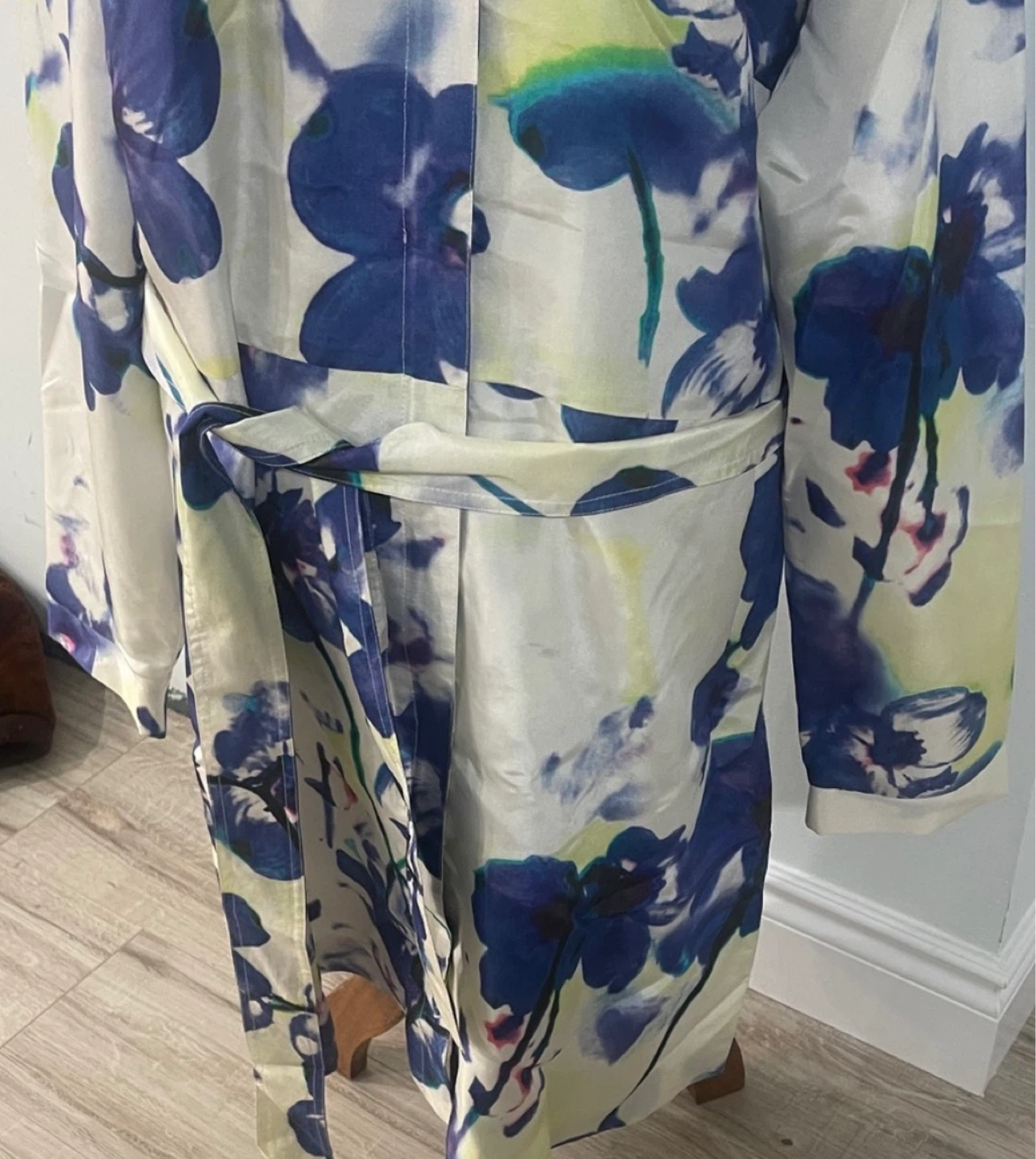 NWT Samuel Dong Floral Print Belted Coat - photo 3