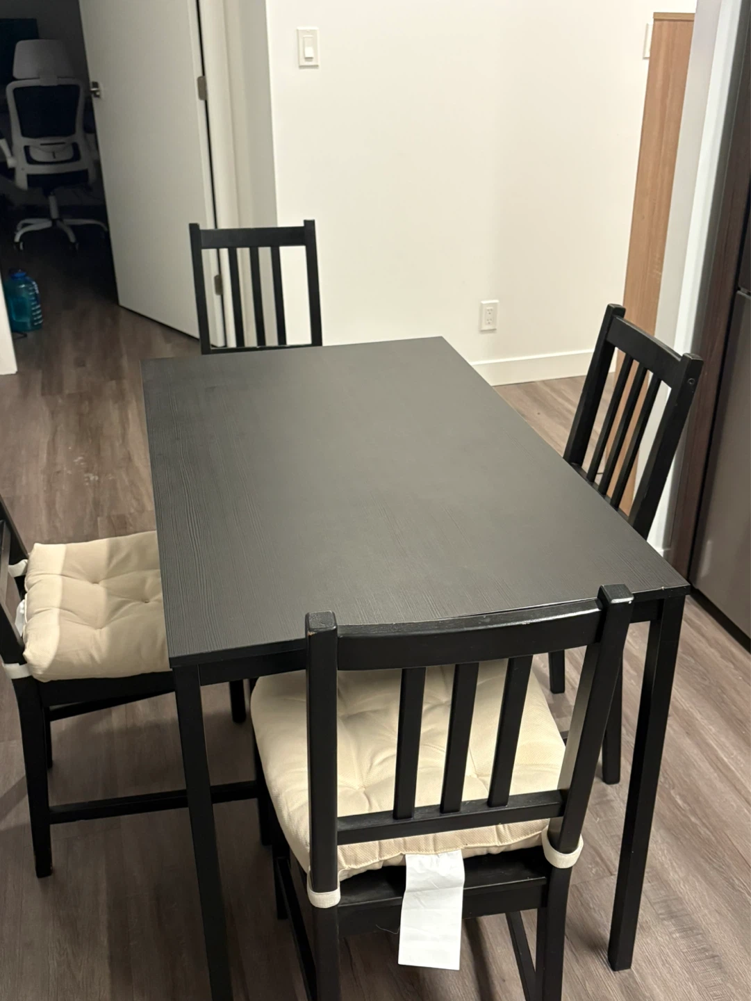 Black Dining Set with 4 Chairs - photo 2