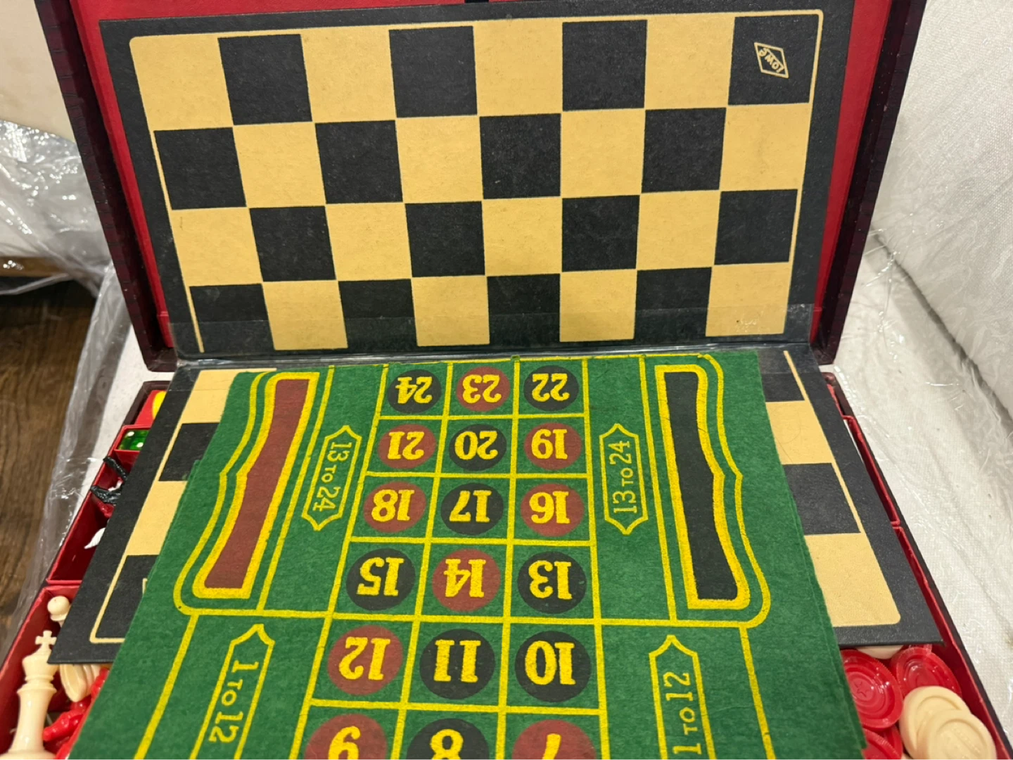 Casino Game Set with Roulette, Chess, Checkers, and Backgammon - photo 3