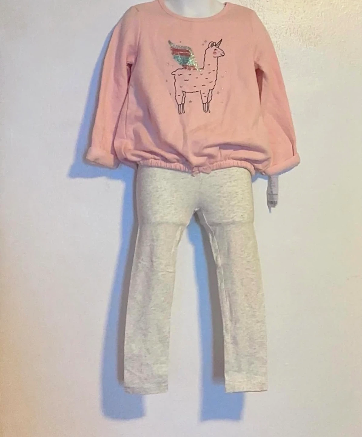 GIRLS 2PC LEGGINGS SUITE(SIZE:4)