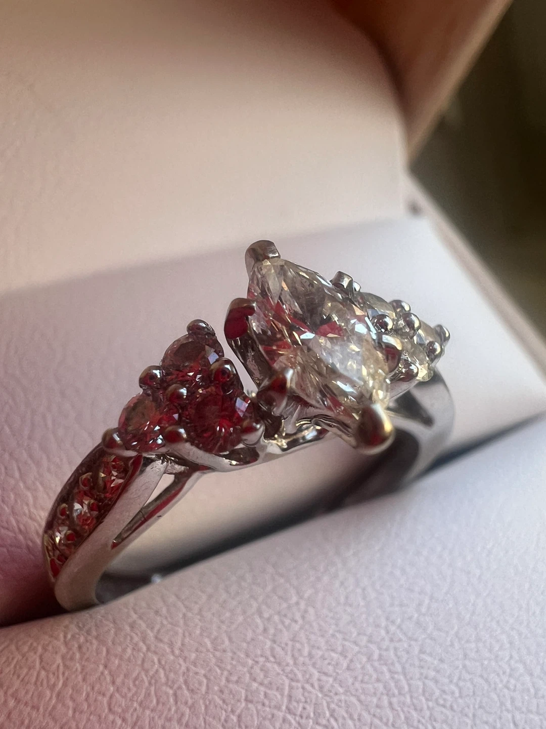 14 k Marquise Diamond Engagement Ring
