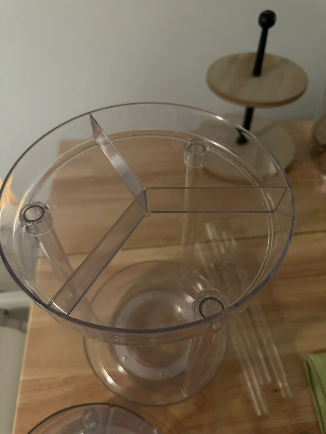 Clear Plastic Spinning Serving Stand - photo 3