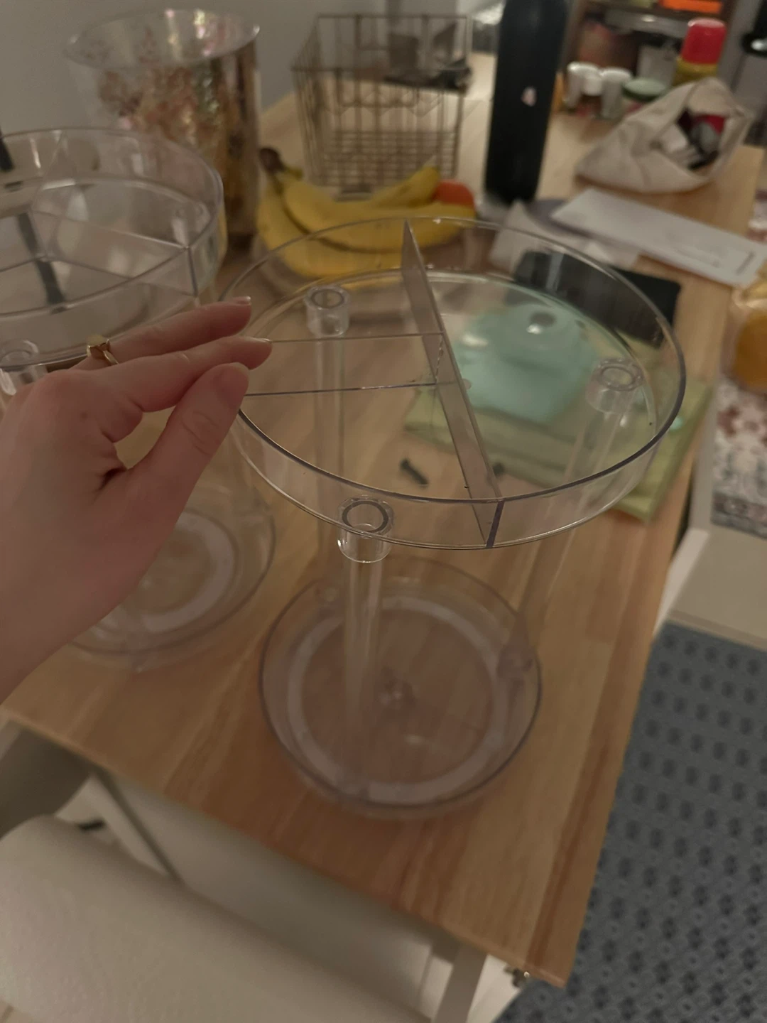 Clear Plastic Spinning Serving Stand - photo 2