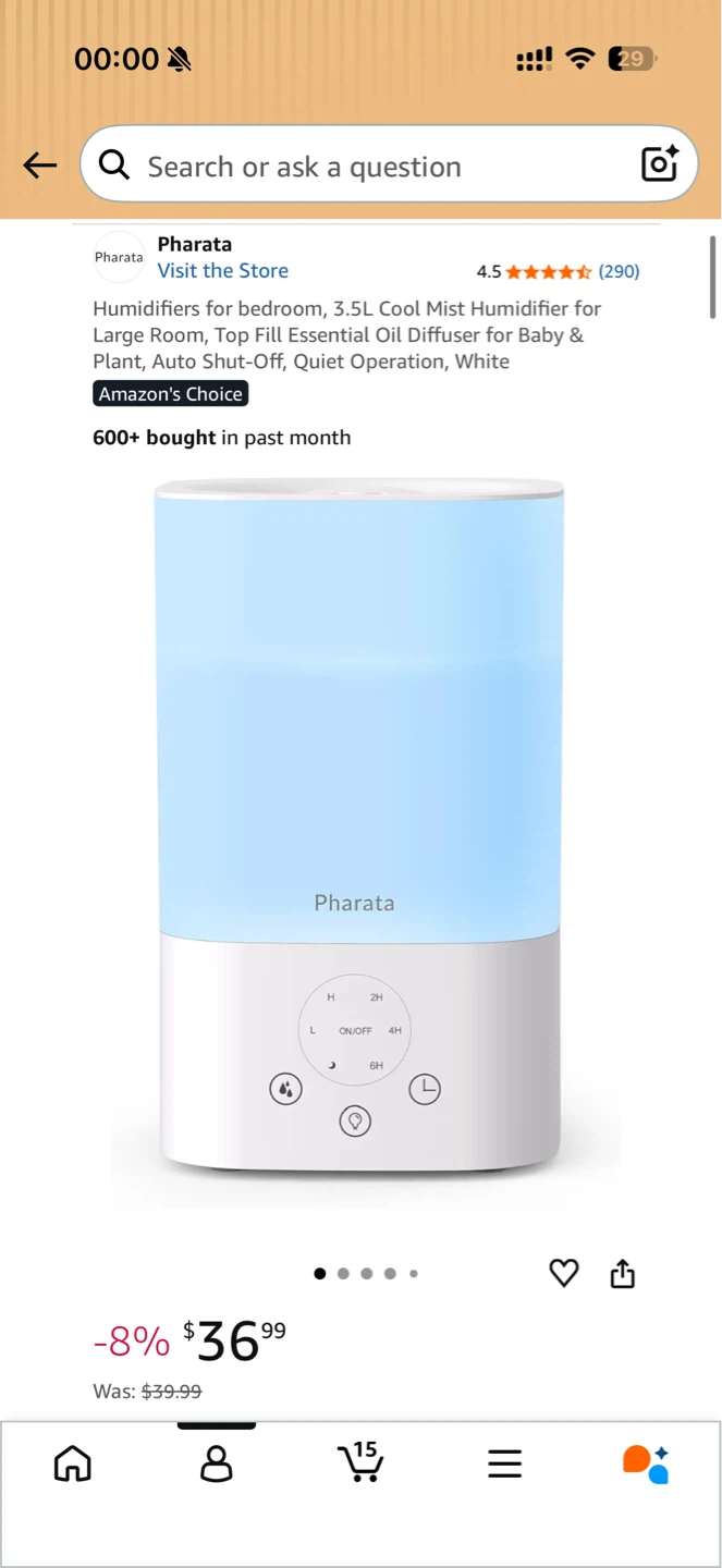 Pharata Cool Mist Humidifier - photo 2