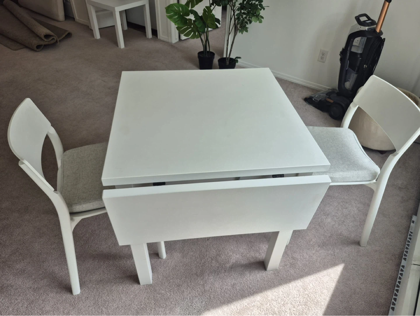 IKEA Nordviken Drop-leaf Table with two chairs