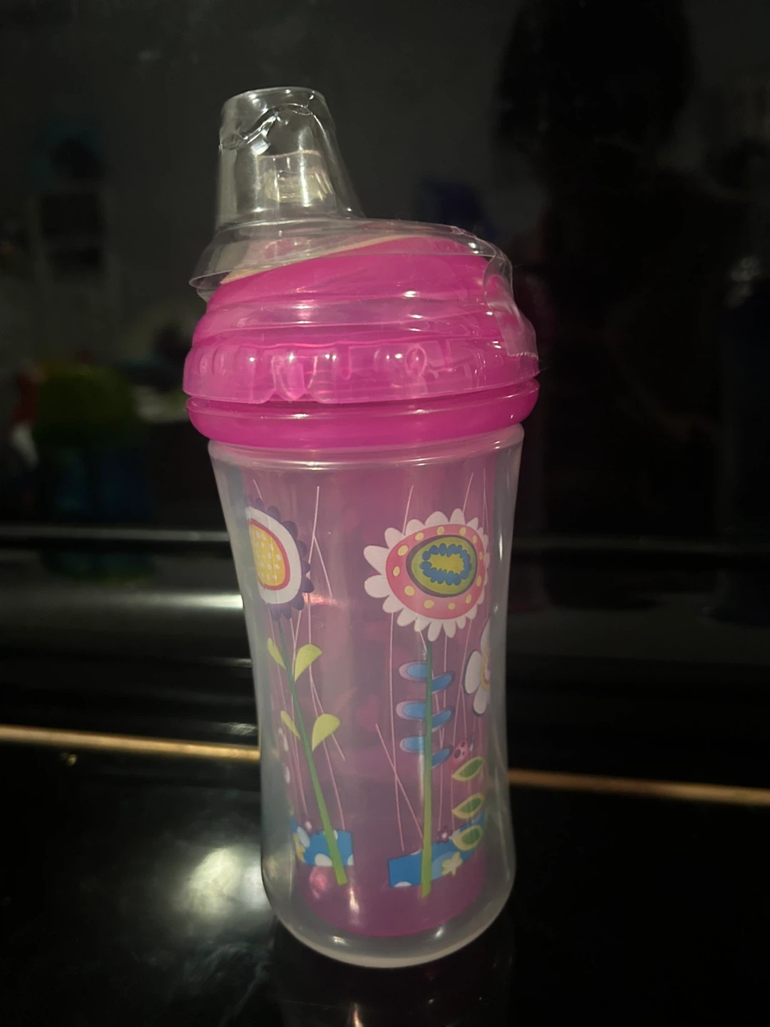 Brand New NUK Nuby Pink Floral Sippy Cup - photo 2