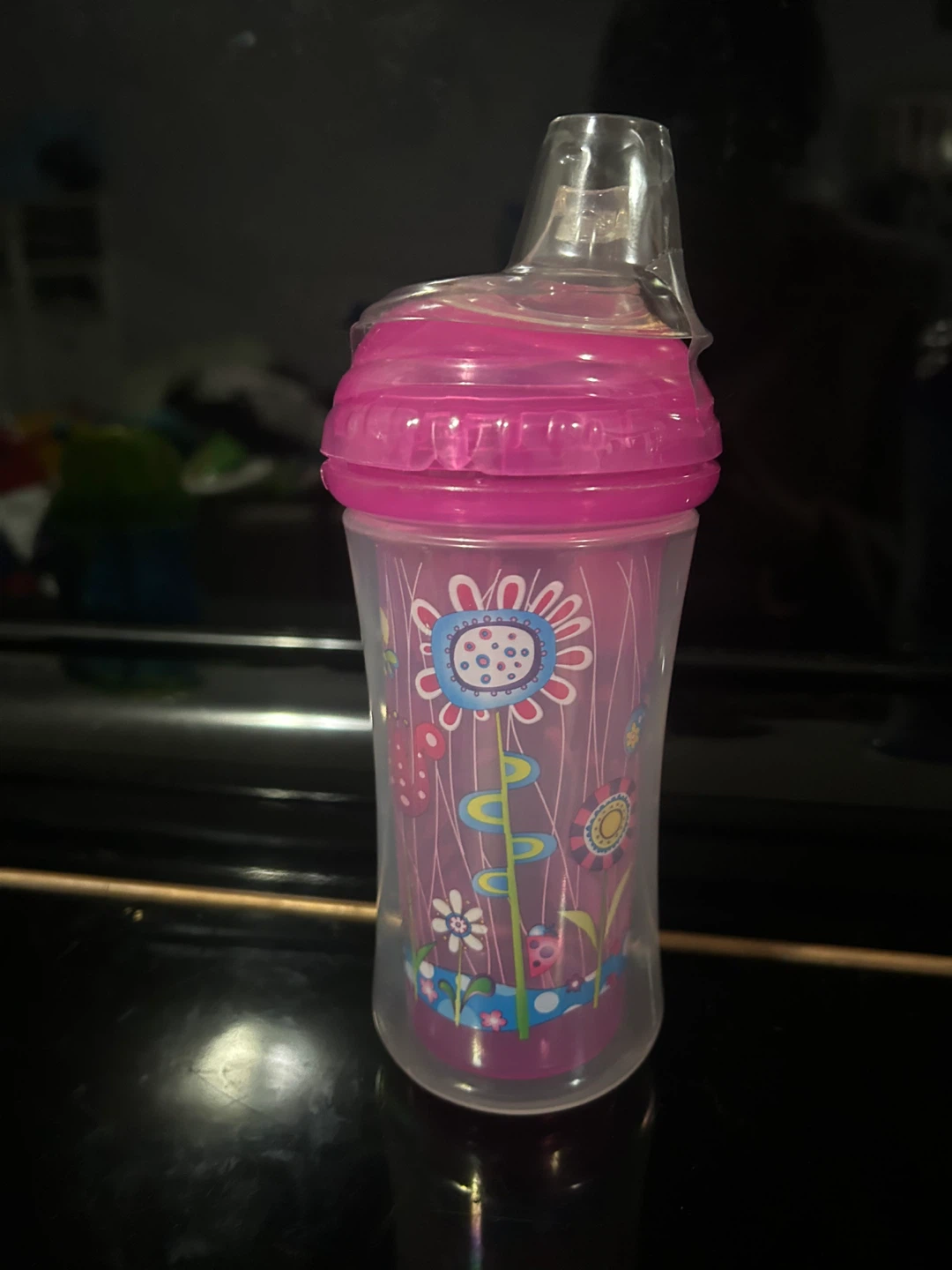Brand New NUK Nuby Pink Floral Sippy Cup