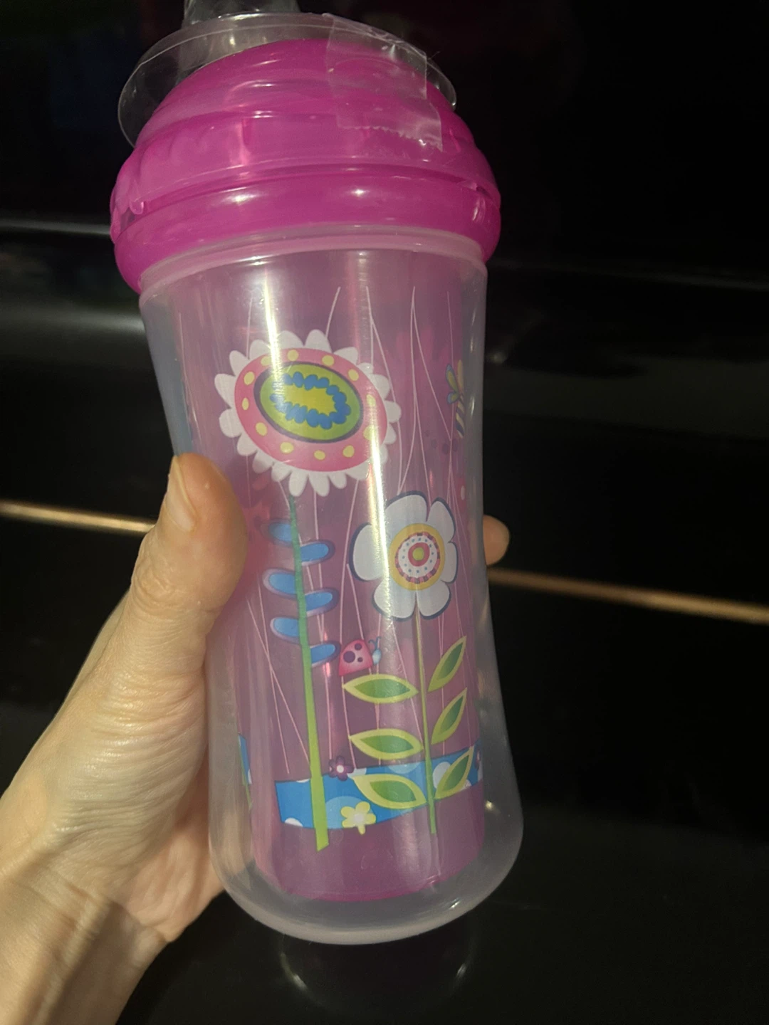 Brand New NUK Nuby Pink Floral Sippy Cup - photo 3