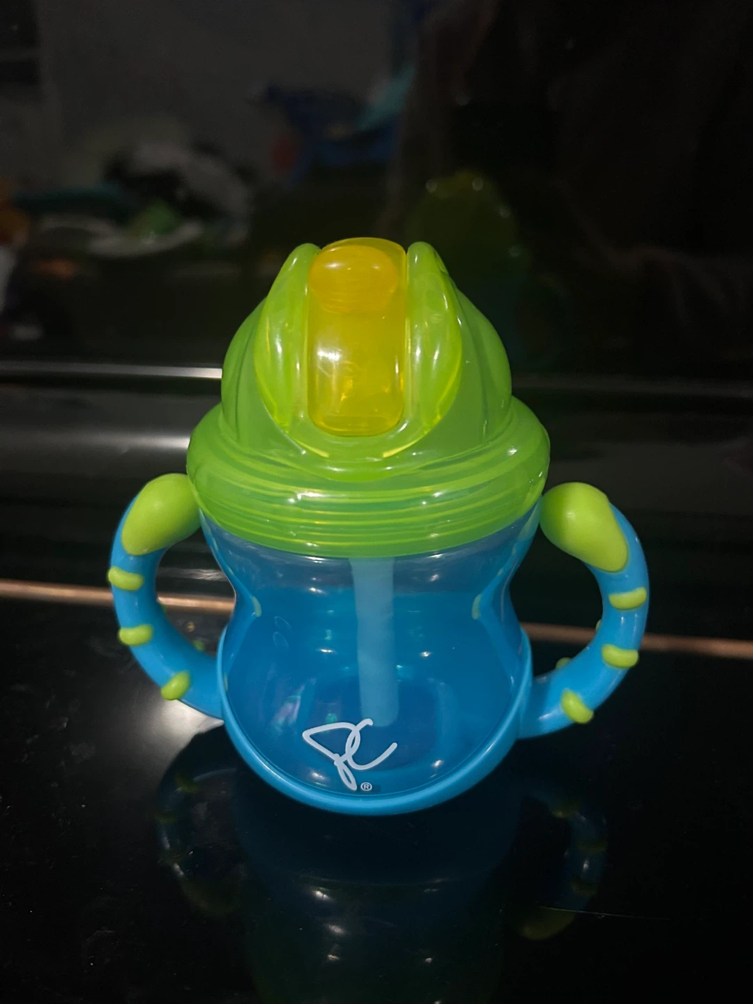 Brand New Nuby Blue & Green Straw Sippy Cup - photo 2