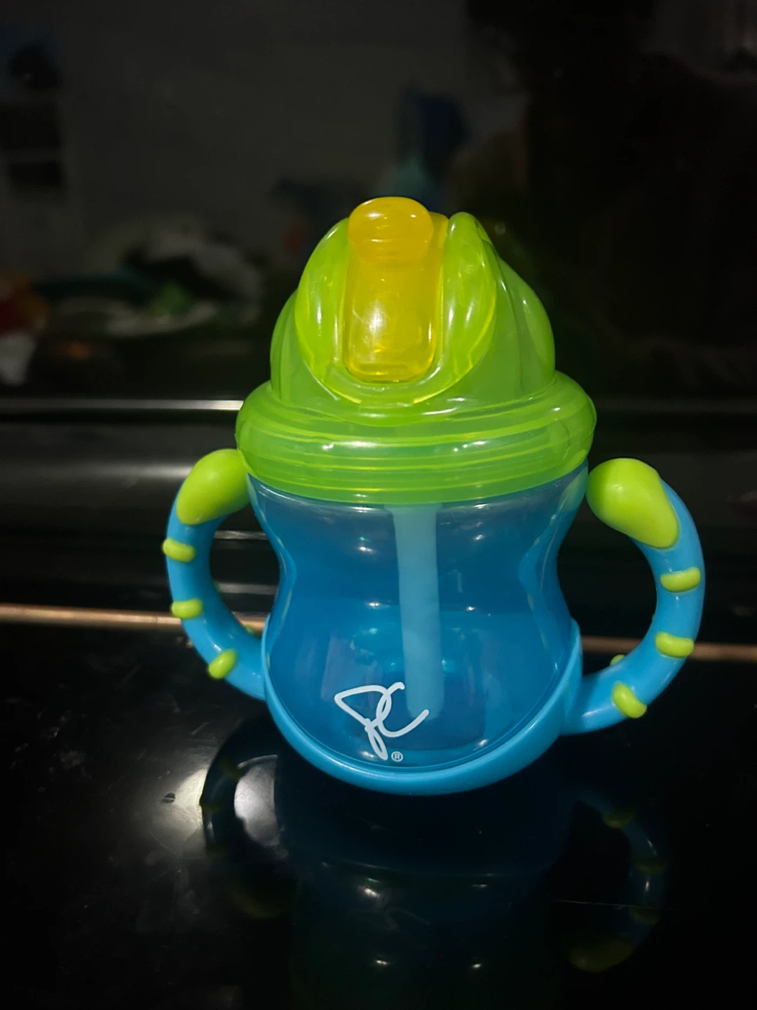 Brand New Nuby Blue & Green Straw Sippy Cup