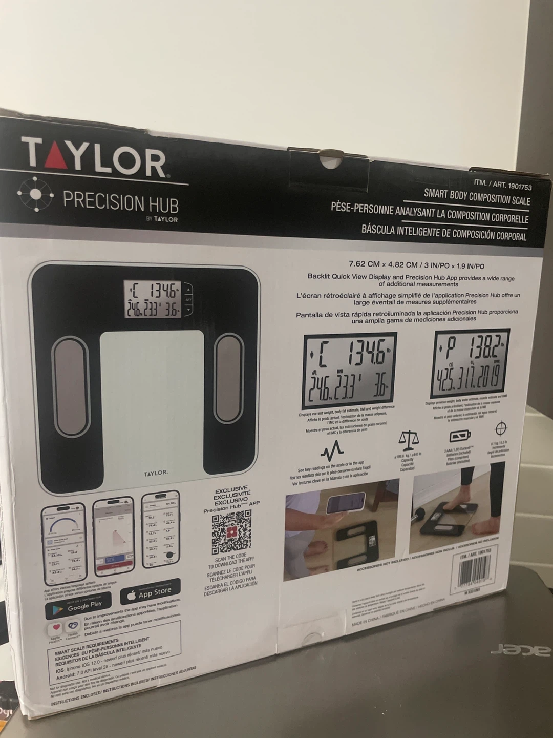 Taylor Precision Hub Smart Body Composition Scale - photo 2