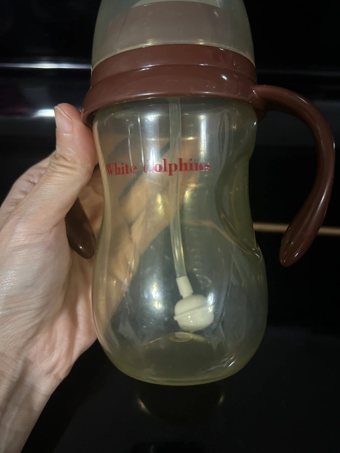 Brand New White Dolphins Sippy Cup with Straw - photo 2
