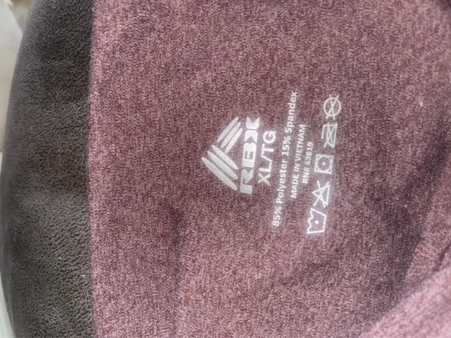 RBX XL/TG Burgundy Heathered Leggings - photo 3