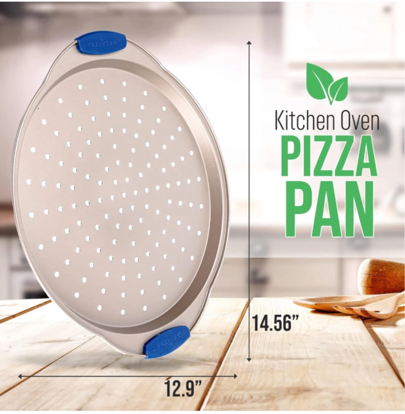 New NutriChef Non-Stick Pizza Pan 14.56" - photo 3