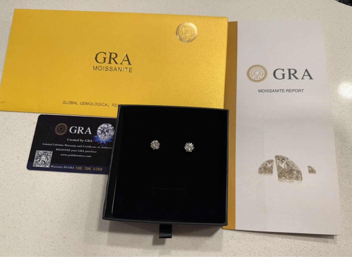 GRA Moissanite Diamond Earrings