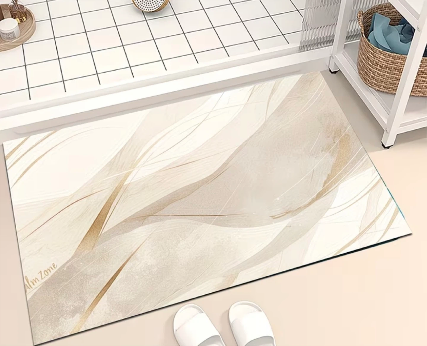 Set of two Absorbent Bath Mat. 15.7” x 23.6”