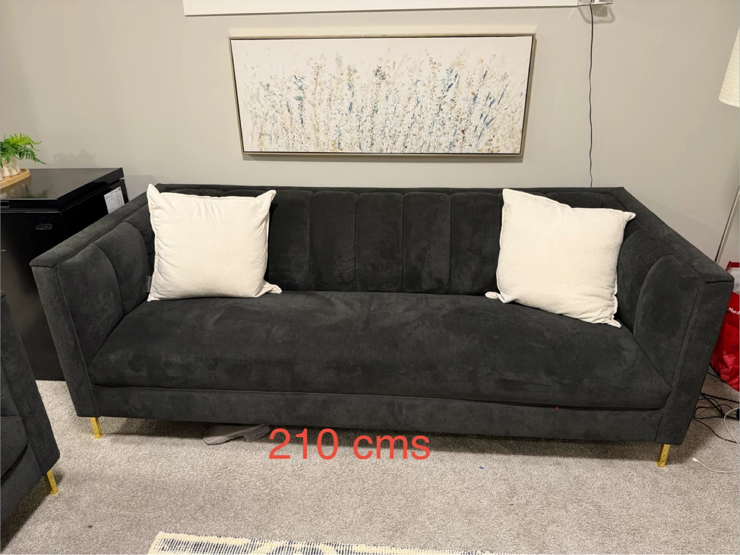 Dark Grey Sofa and Armchair Set