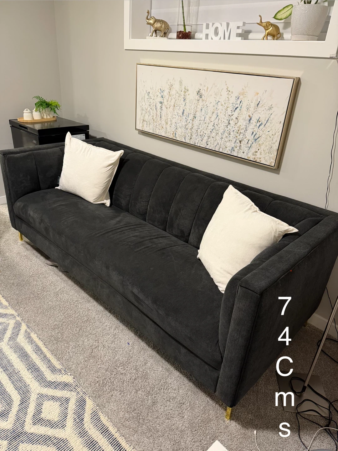 Dark Grey Sofa and Armchair Set - photo 2