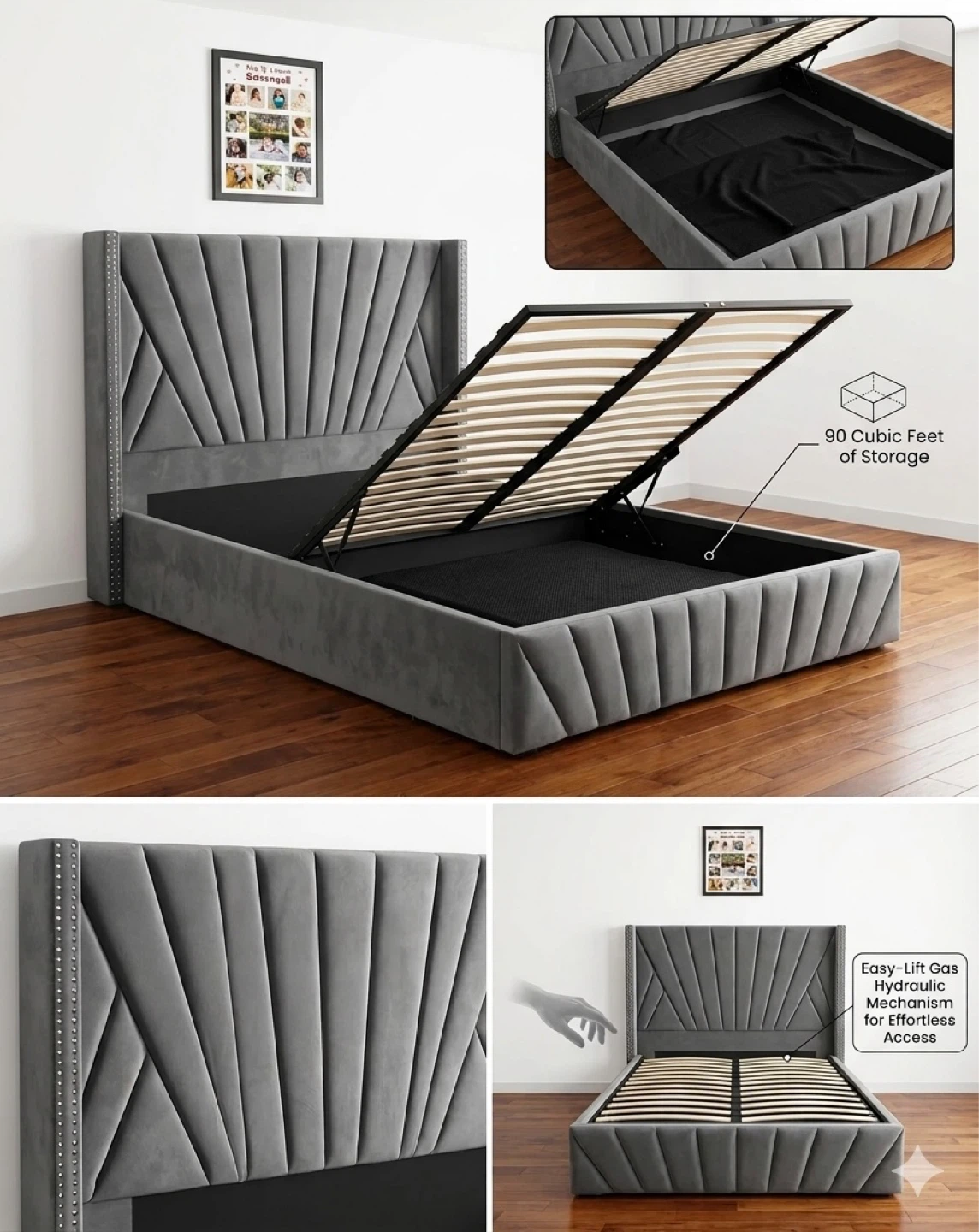 Queen bed with matteress - photo 2