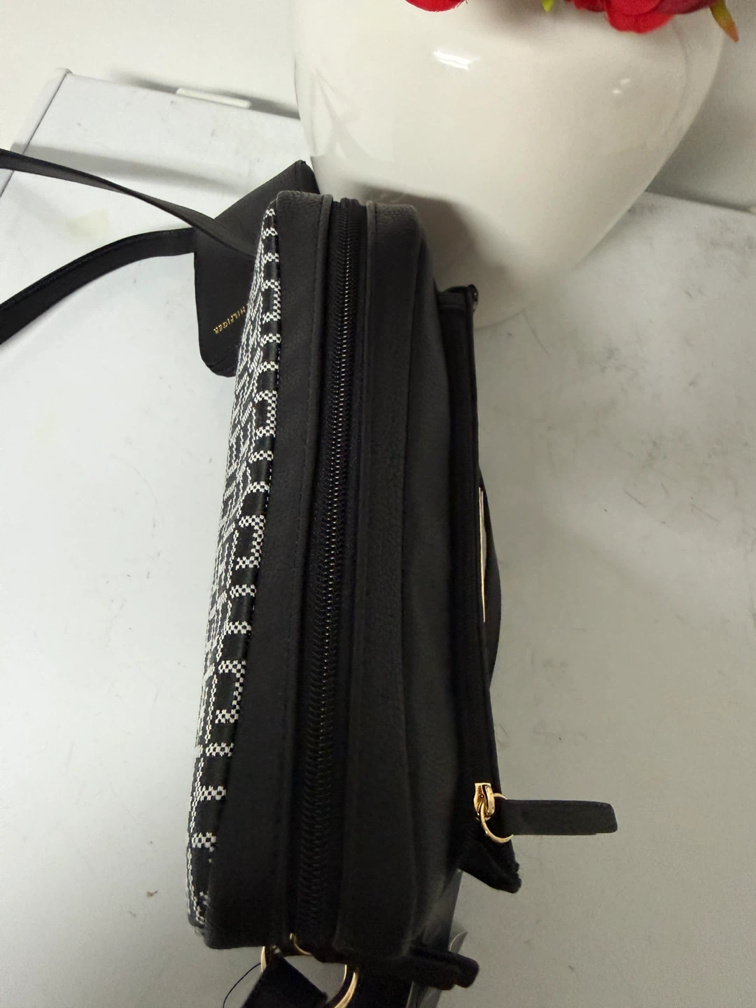 Tommy Hilfiger Black & White Monogram Crossbody Bag - photo 5