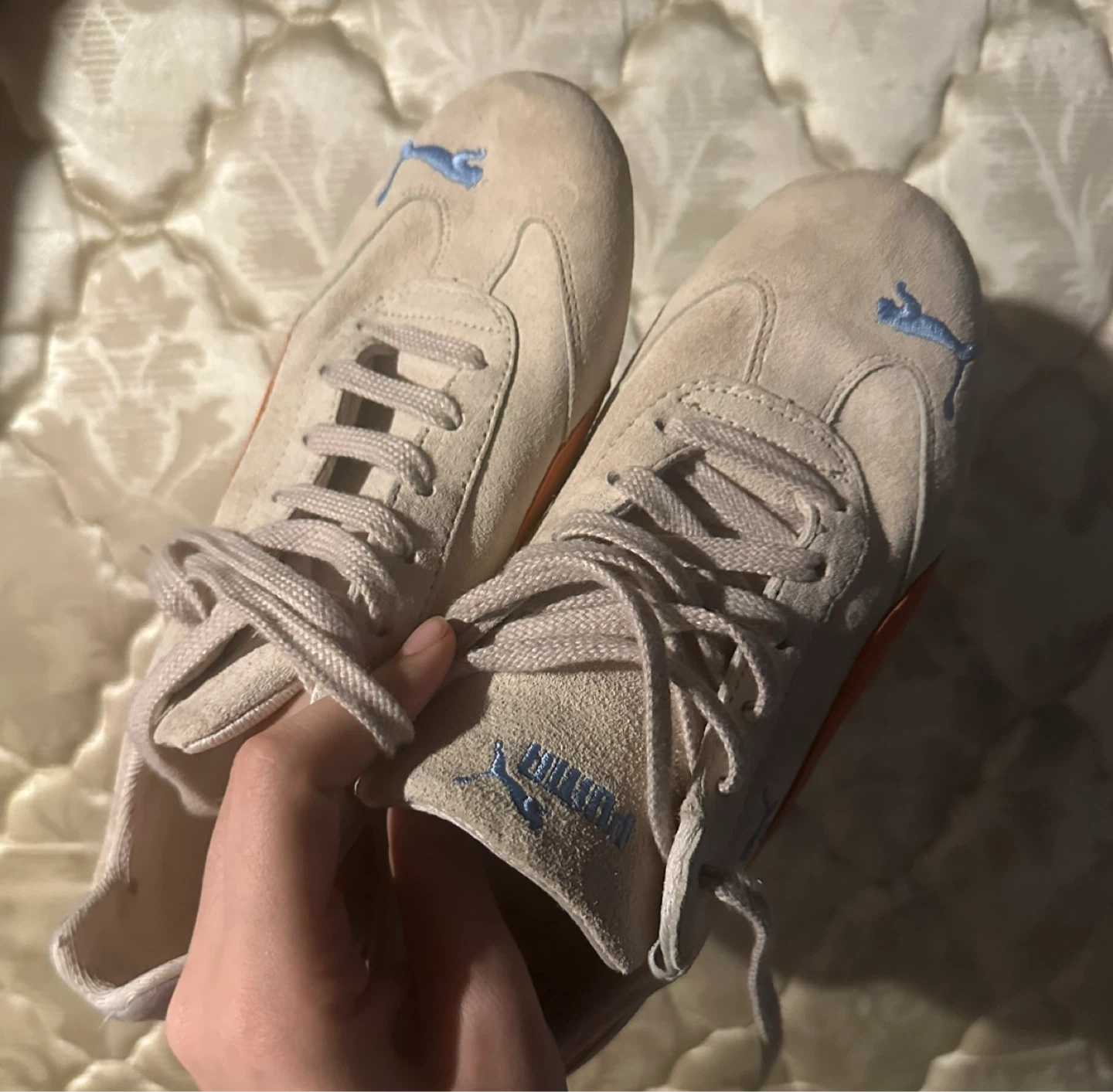 Puma Suede Casual Shoes - Tan/Orange/Blue - photo 4