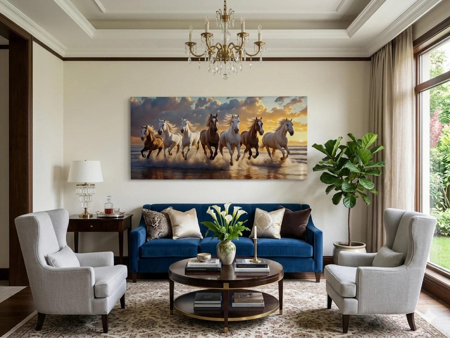 Canvas Print Wall Art -Seven Galloping Horses - photo 5