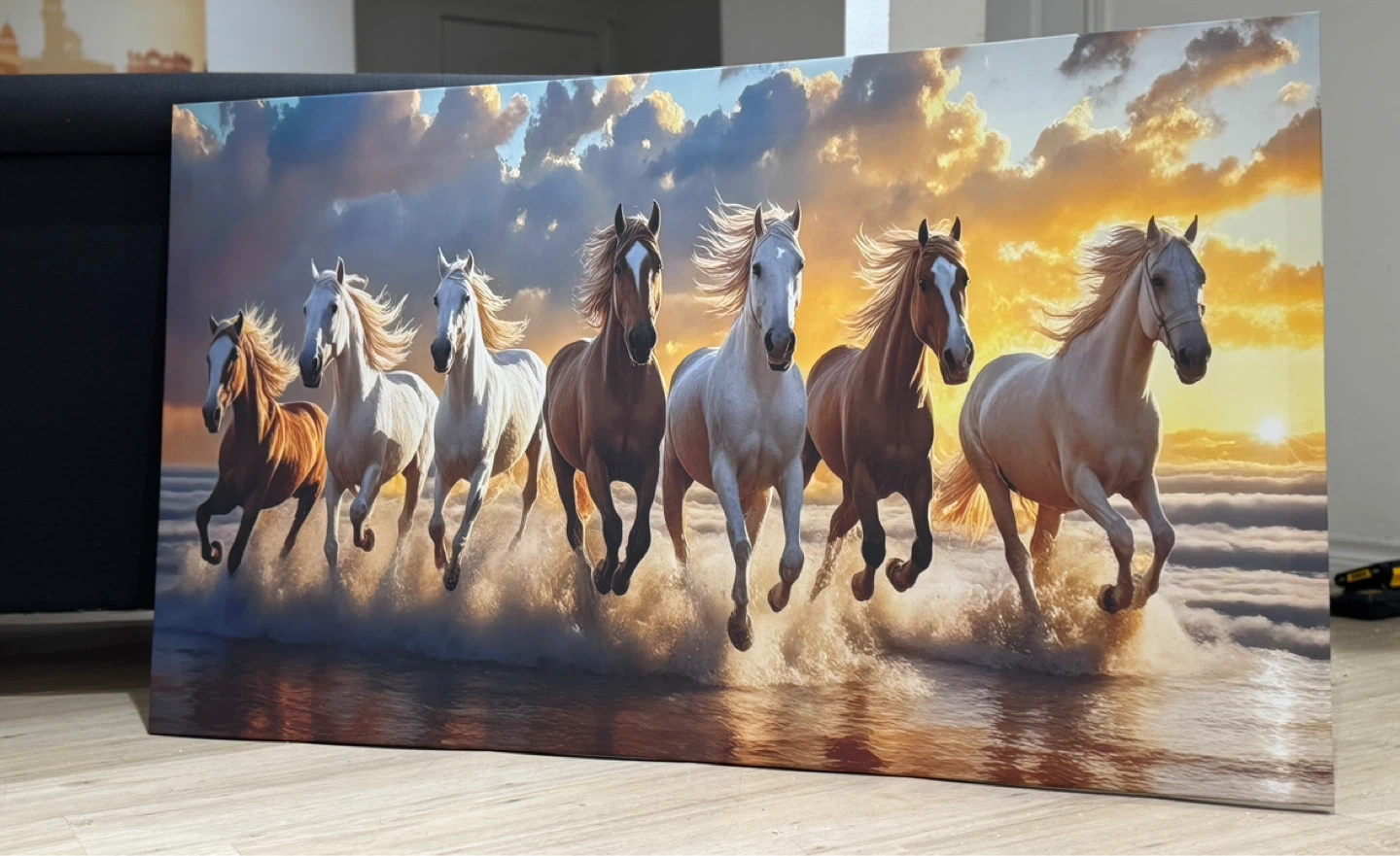 Canvas Print Wall Art -Seven Galloping Horses - photo 3