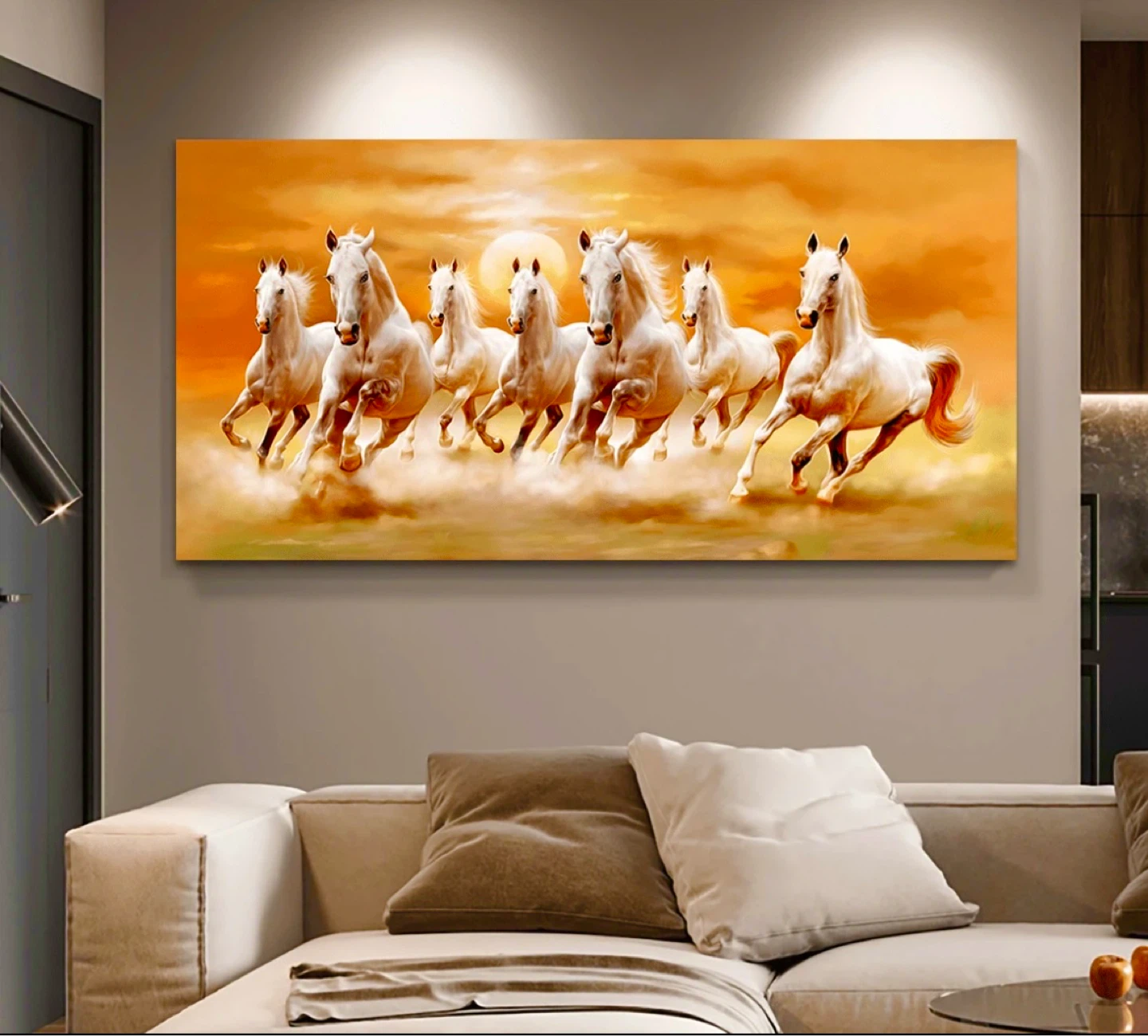 Canvas Print Wall Art -Seven Galloping Horses - photo 4