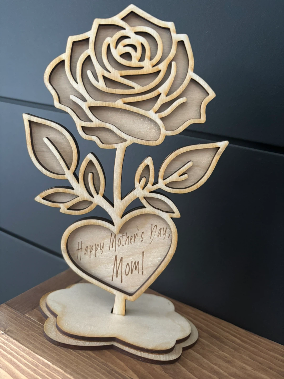 Wooden Rose Mother's Day Decoration - photo 4