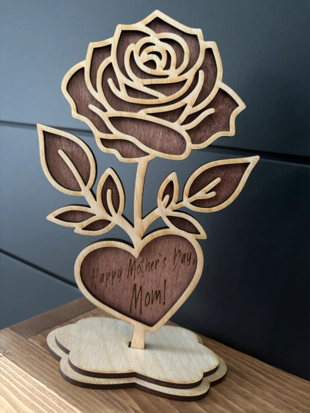 Wooden Rose Mother's Day Decoration - photo 5