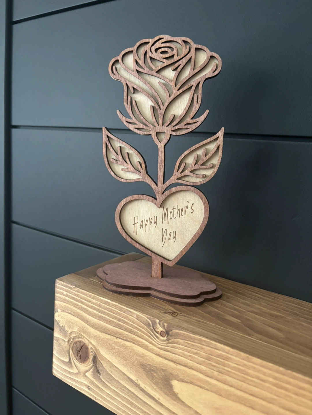Wooden Rose Mother's Day Decoration - photo 3
