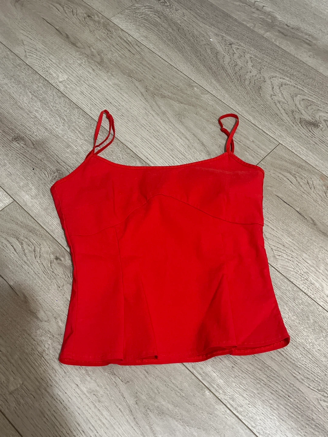 Red flared Top