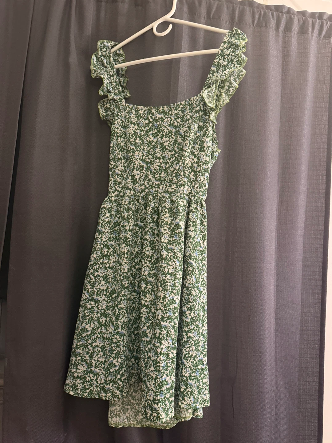 SHEIN Floral Print Ruffle Strap Dress - Size M
