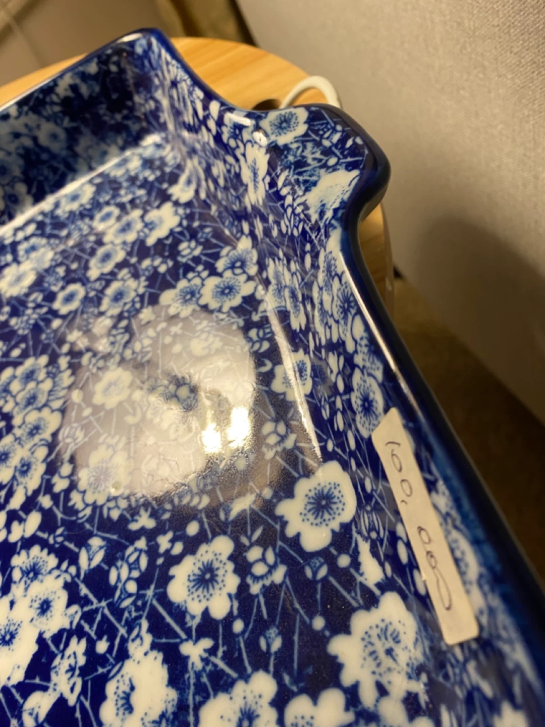 Blue Floral Ceramic Dish - photo 5