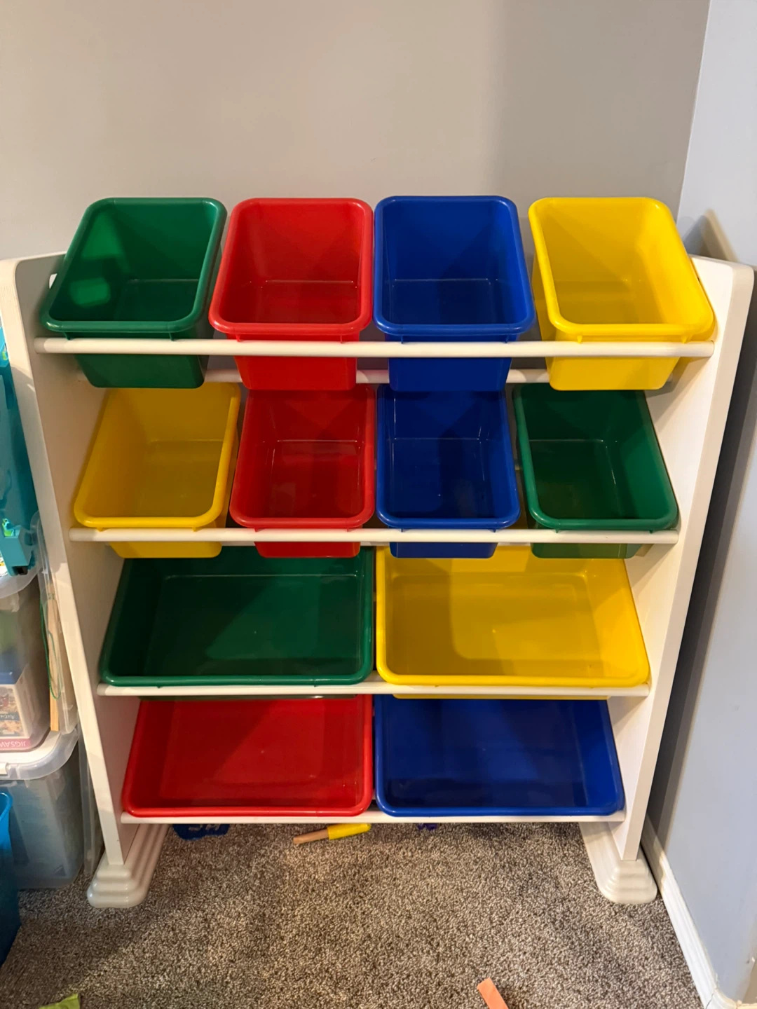 Multi-Colour Toy Organizer Storage Unit