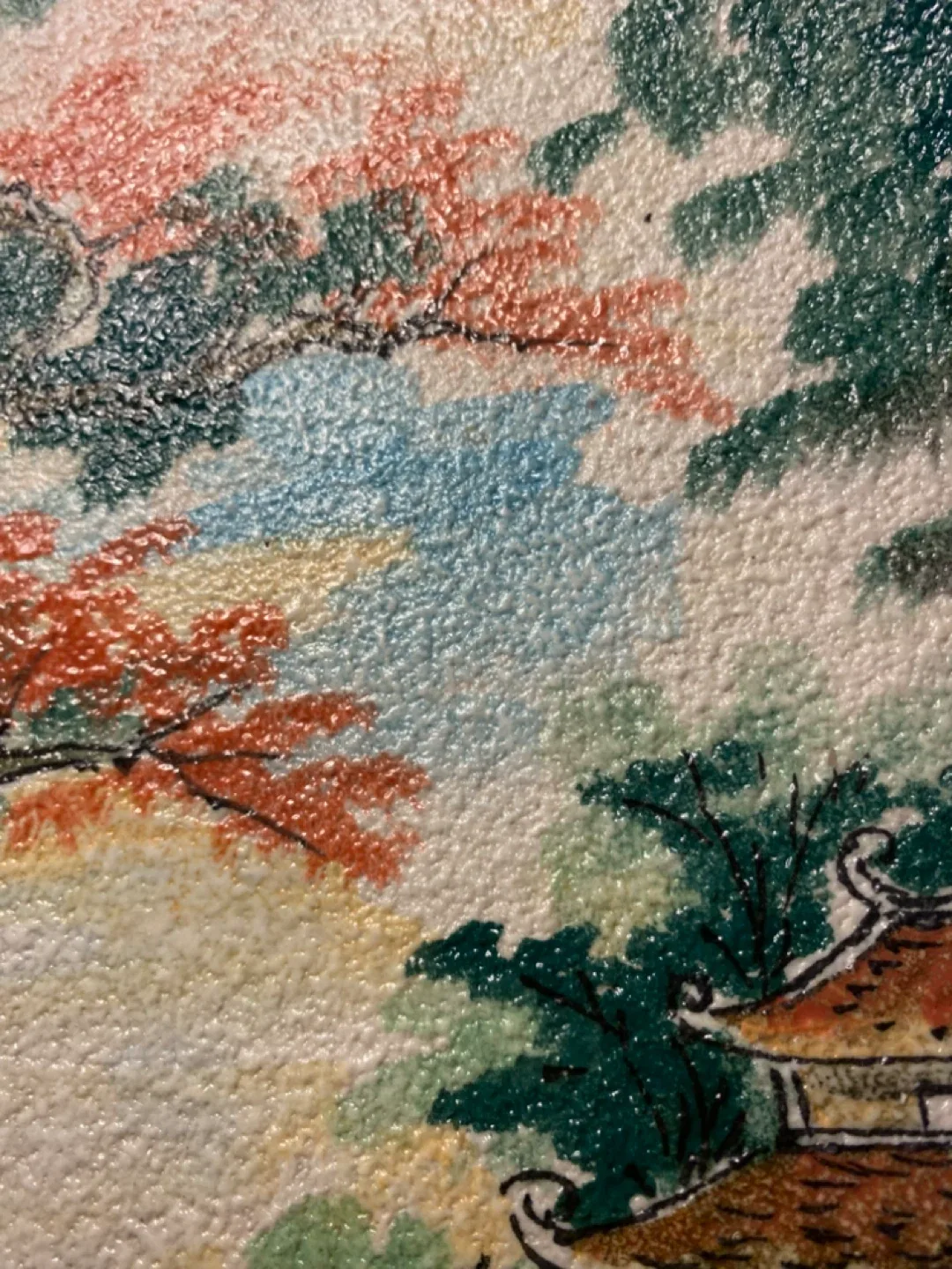 Decorative Plate with Asian Landscape Scene - photo 3