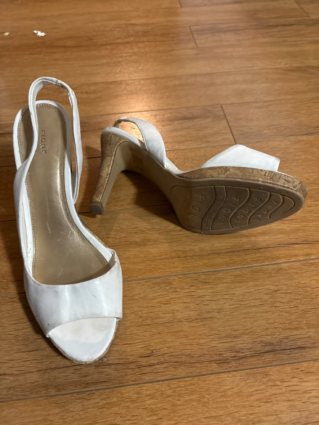 White Slingback Heels - Size 7 - photo 2