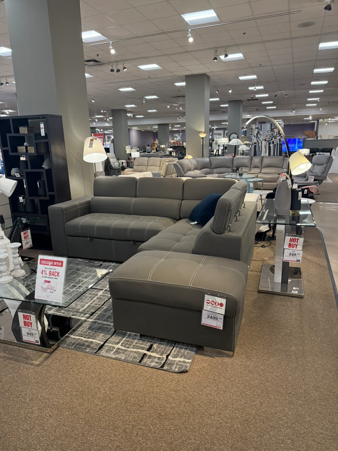 Grey Sectional Sofa bed - photo 3