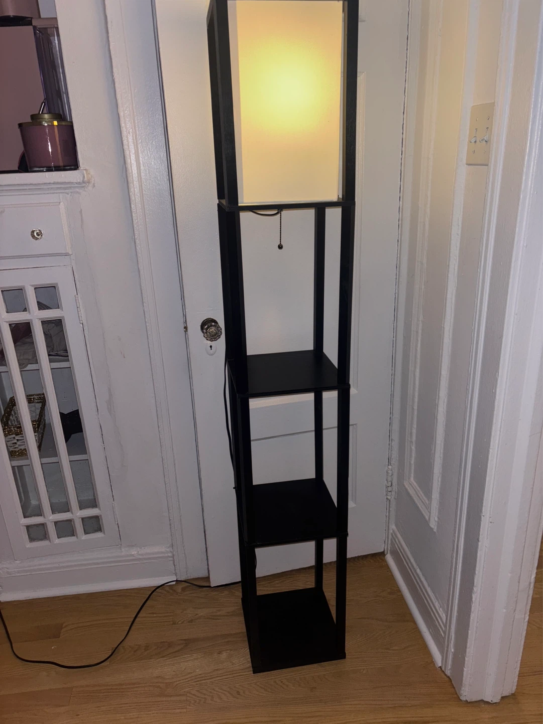 Black Floor Lamp with Shelves - photo 3